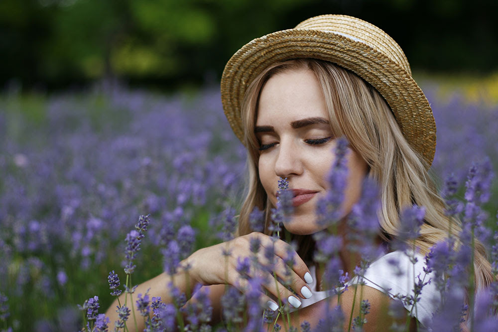 woman in lavender field