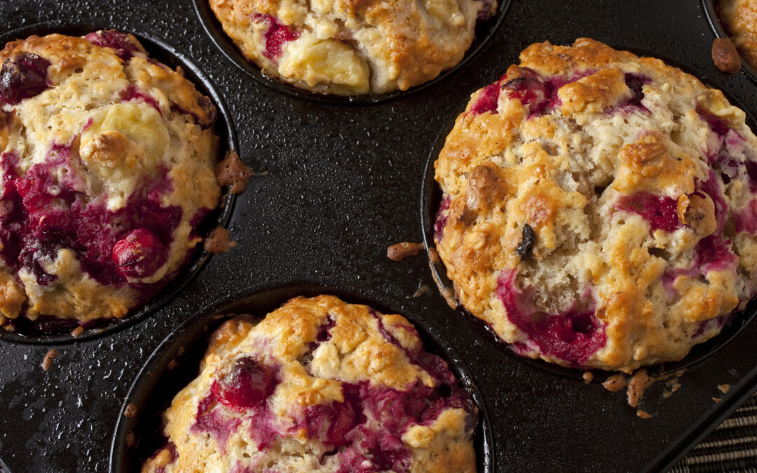 Gluten-Free Mixed Berry Walnut Muffins