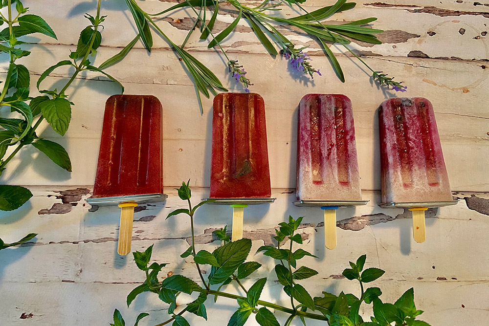 Lavender and blueberry creamy popsicles – Dairy free and refined sugar free