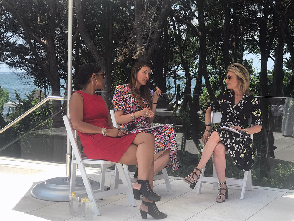 Dr. Bojana Jankovic Weatherly speaking on a panel at the EWG (Environmental Working Group) luncheon in the Hamptons (July 2019). She spoke about the importance of avoiding environmental toxins and preventative healthcare, and participated in the Q&A panel that followed.