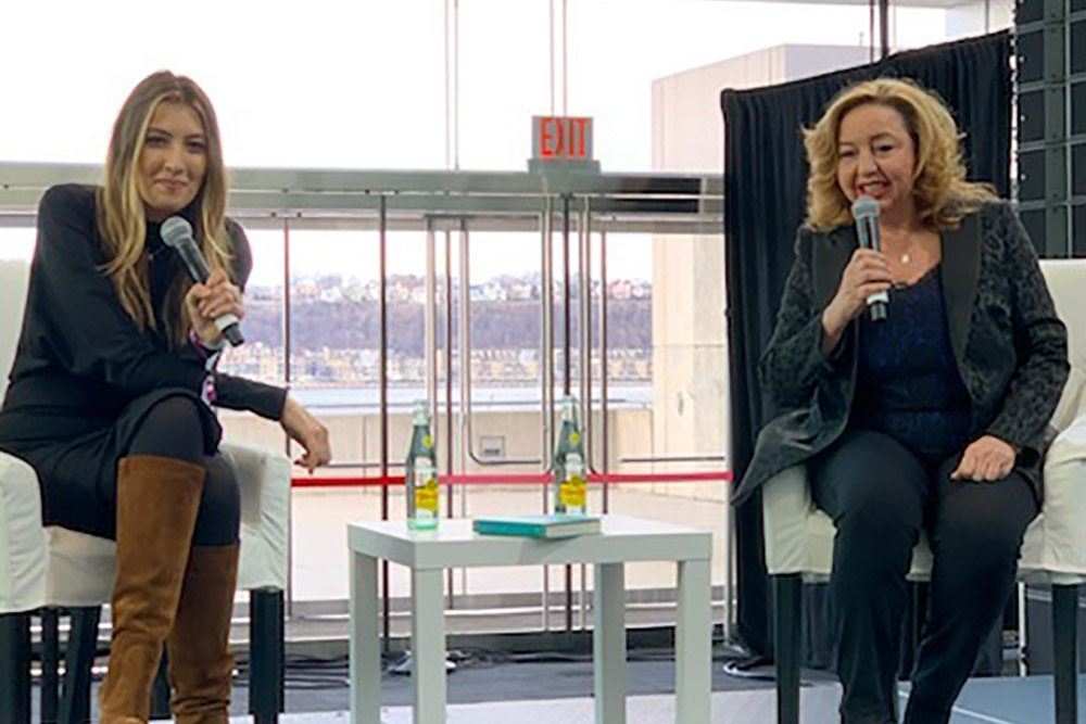 Dr. Bojana Jankovic Weatherly and author and speaker Agapi Stassinopoulos, on a panel for “How To Keep Calm and Find Joy in a Hectic World” at the Mothers Ball on December 15th, 2019 in New York City.