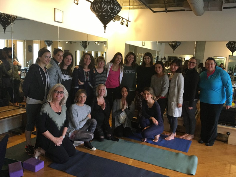 Dr. Bojana (with fitness expert Juliet Kaska and participants of the workshop) giving a “Welcome to Wellness” workshop at JK Zen Fitness Studio.